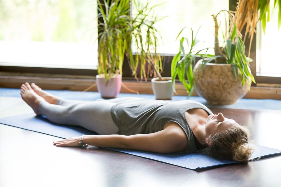 morning yoga routine relaxation pose (image)
