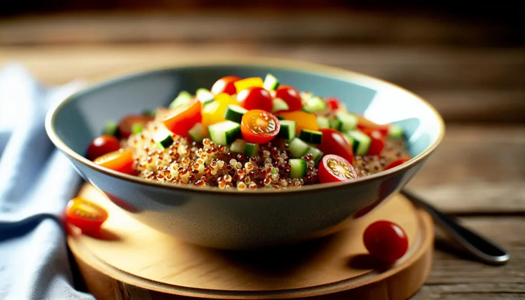 health benefits of quinoa (image of quinoa in bowl)