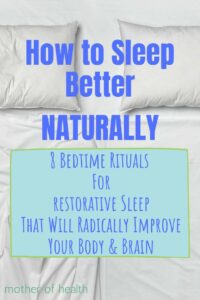 how to sleep better naturally