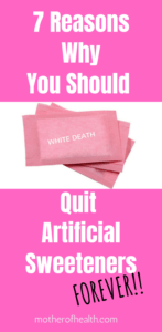 the harmful effects of artificial sweeteners