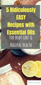 recipes with essential oils