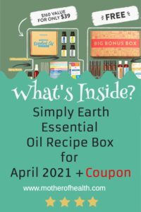 simply earth essential oil recipe box for april 2021