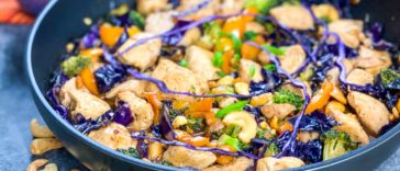 Low Carb Chicken & Red Cabbage Stir-Fry