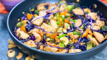 Low Carb Chicken & Red Cabbage Stir-Fry