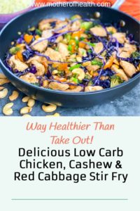 low carb delicious low carb chicken & red cabbage stir fry