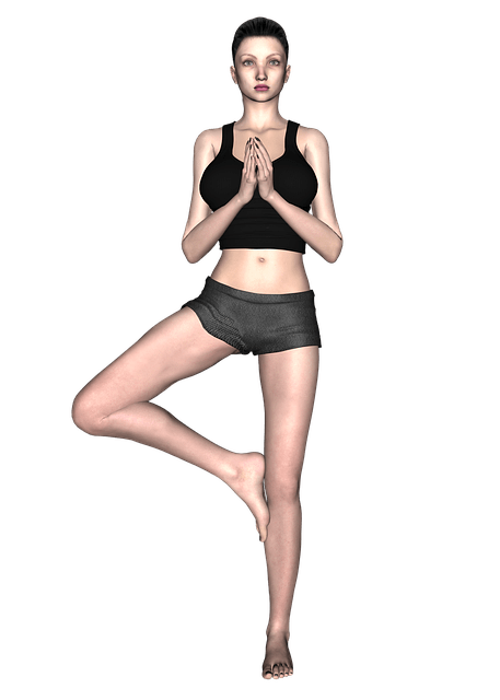 yoga routine tree pose (image)