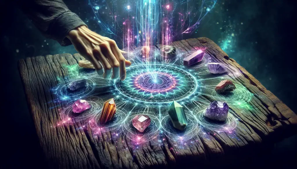 how to use crystals for healing energy grid image